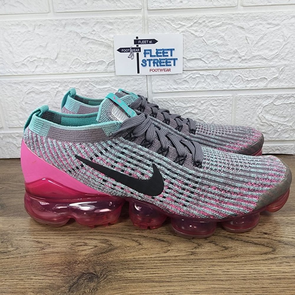 Nike Air VaporMax Flyknit 3 CI7577-001 Gunsmoke Black Fuchsia Women's Size 9